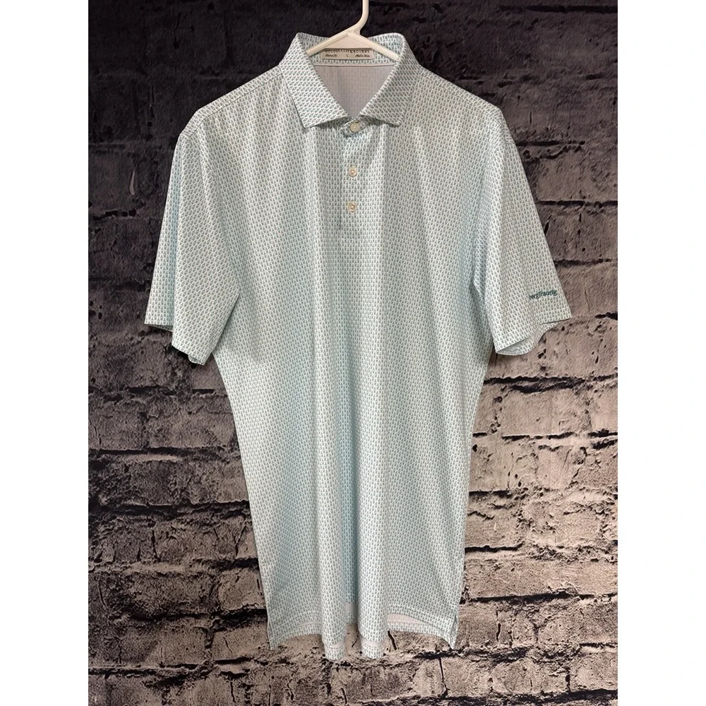 Holderness & Bourne Shirt Mens‎ Large Blue Polo Cocktail Pullover Golf Casual